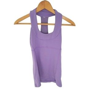 Lululemon Womens Size XS Purple Lilac Mesh Racertop Shelf Bra Tank Top